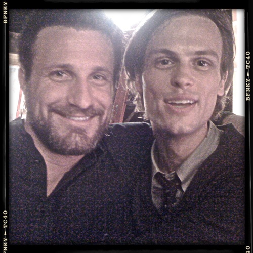 Andrew and our Dr. Reid, Matthew Gray Gubler